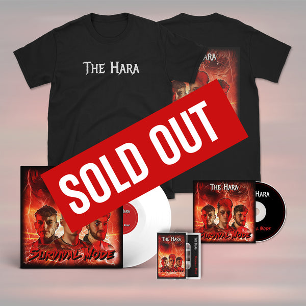 THE HARA - 'Survival Mode' - Webstore Exclusive T-Shirt + White Vinyl + CD + Cassette Tape Bundle
